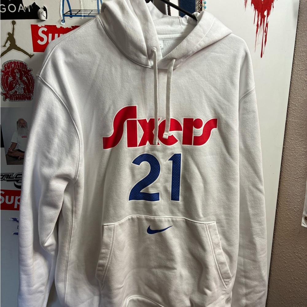 Philadelphia 76ers Joel Embid Nike Hoodie Size XL